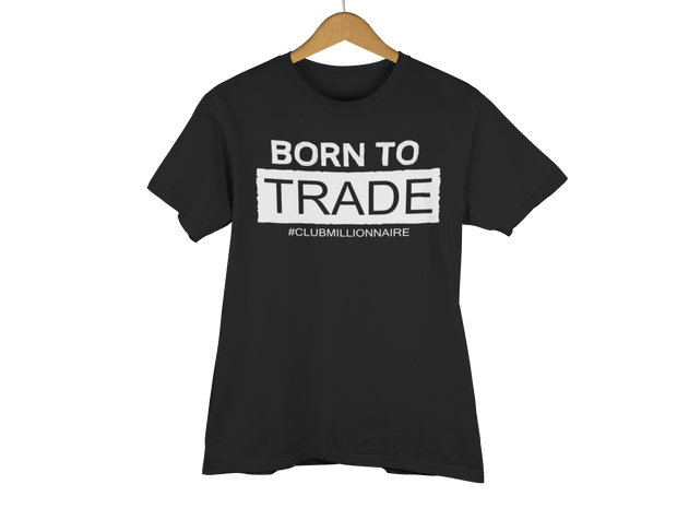 T-SHIRT "BORN TO TRADE" - ClubMillionnaire Shop