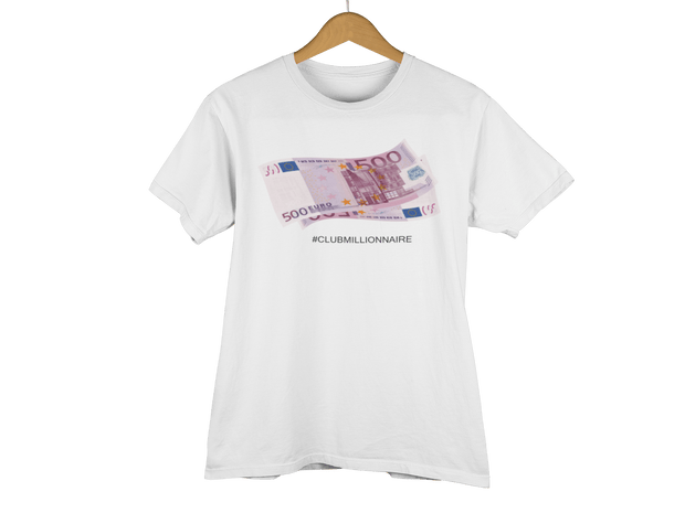 T-SHIRT "500€" - ClubMillionnaire Shop
