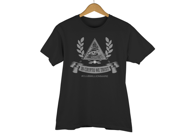 T-SHIRT "IN CRYPTO WE TRUST" - ClubMillionnaire Shop