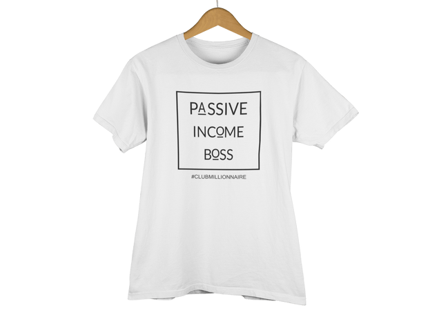 T-SHIRT "PASSIVE INCOME BOSS" - ClubMillionnaire Shop