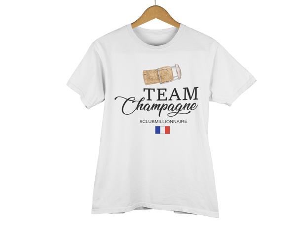 T-SHIRT "TEAM CHAMPAGNE" - ClubMillionnaire Shop